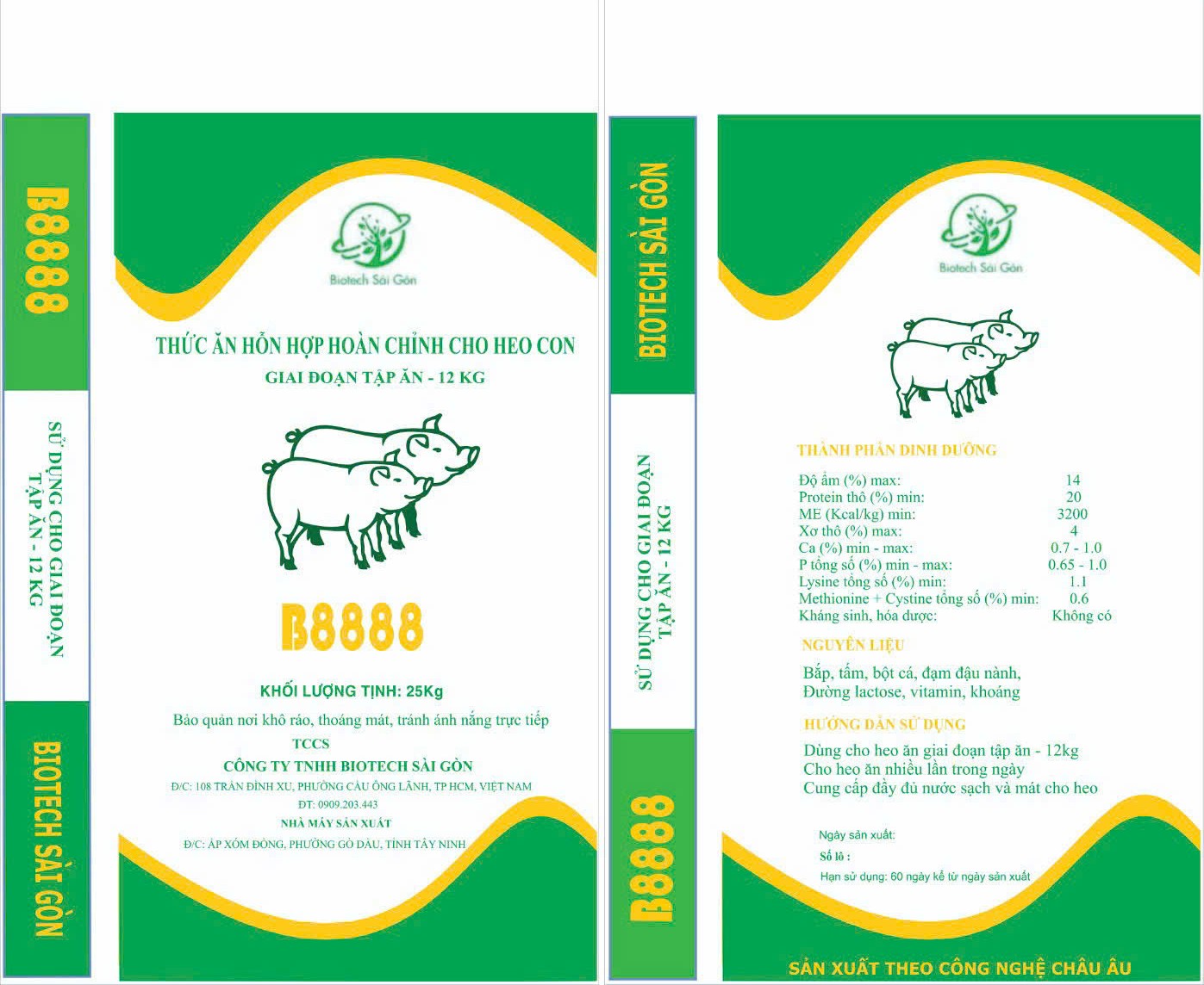 Thức ăn cho heo con - B8888