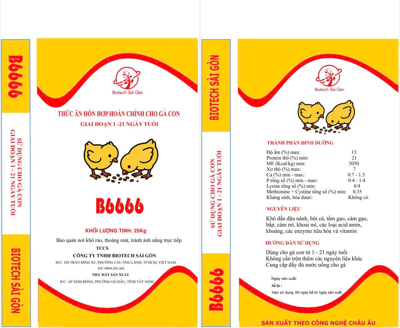 Thức ăn cho gà con - B6666