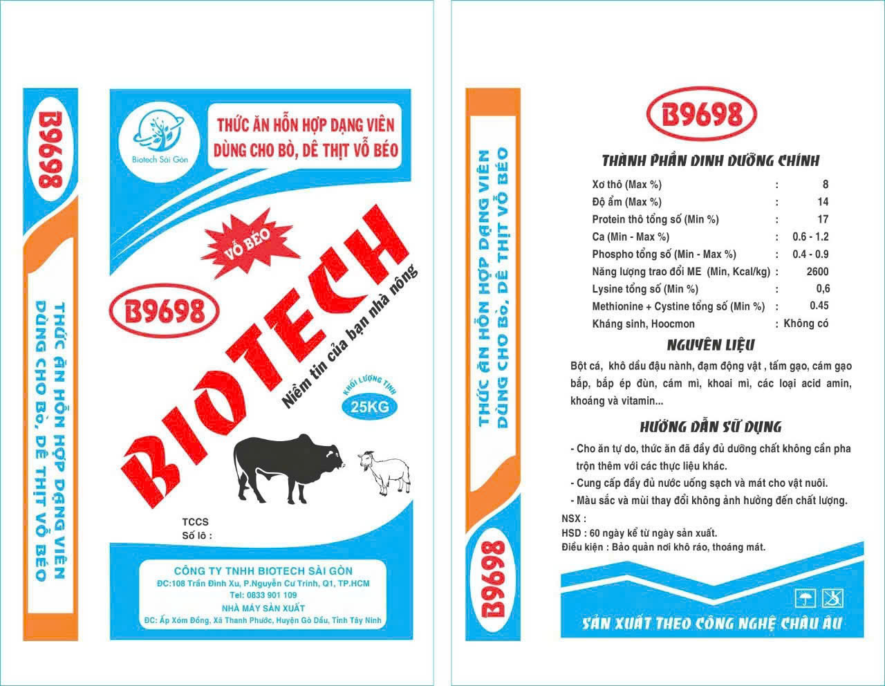 Thức ăn cho bò, dê thịt - B9698